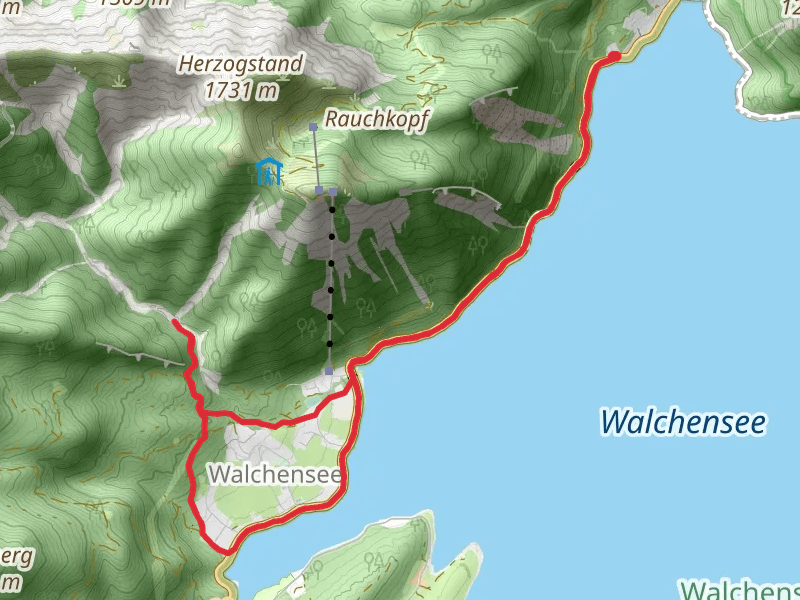 Walchensee and Aussischtsplatz Schluchtenblick Scenic Walk