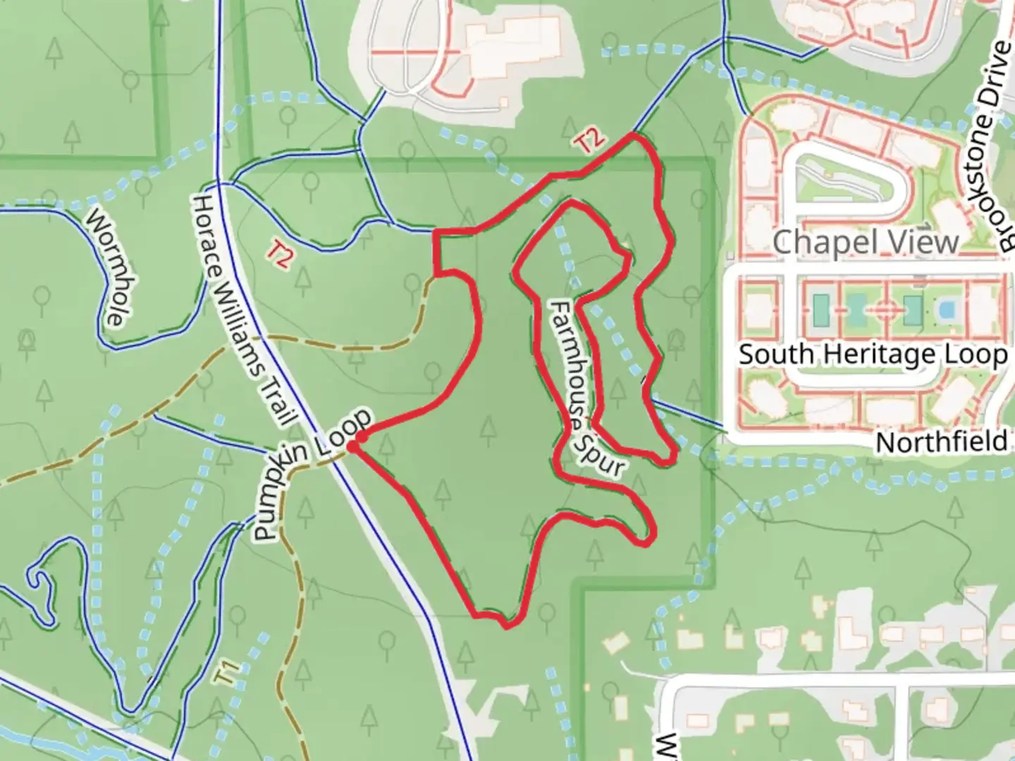 An image depicting the trail Farmhouse Spur Loop and its surrounding area.