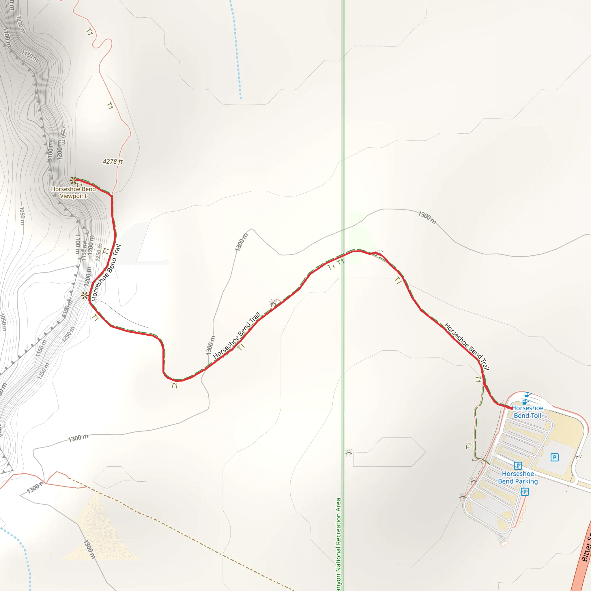 Horseshoe Bend Trail mobile static map