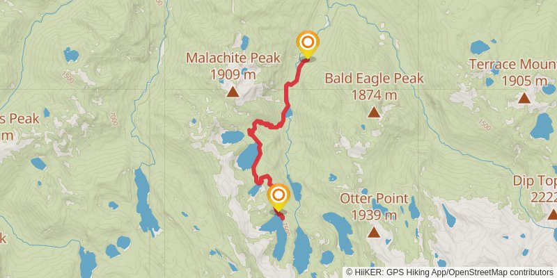 Big Heart Lake via West Fork Foss Lakes Trail stage 2 Map