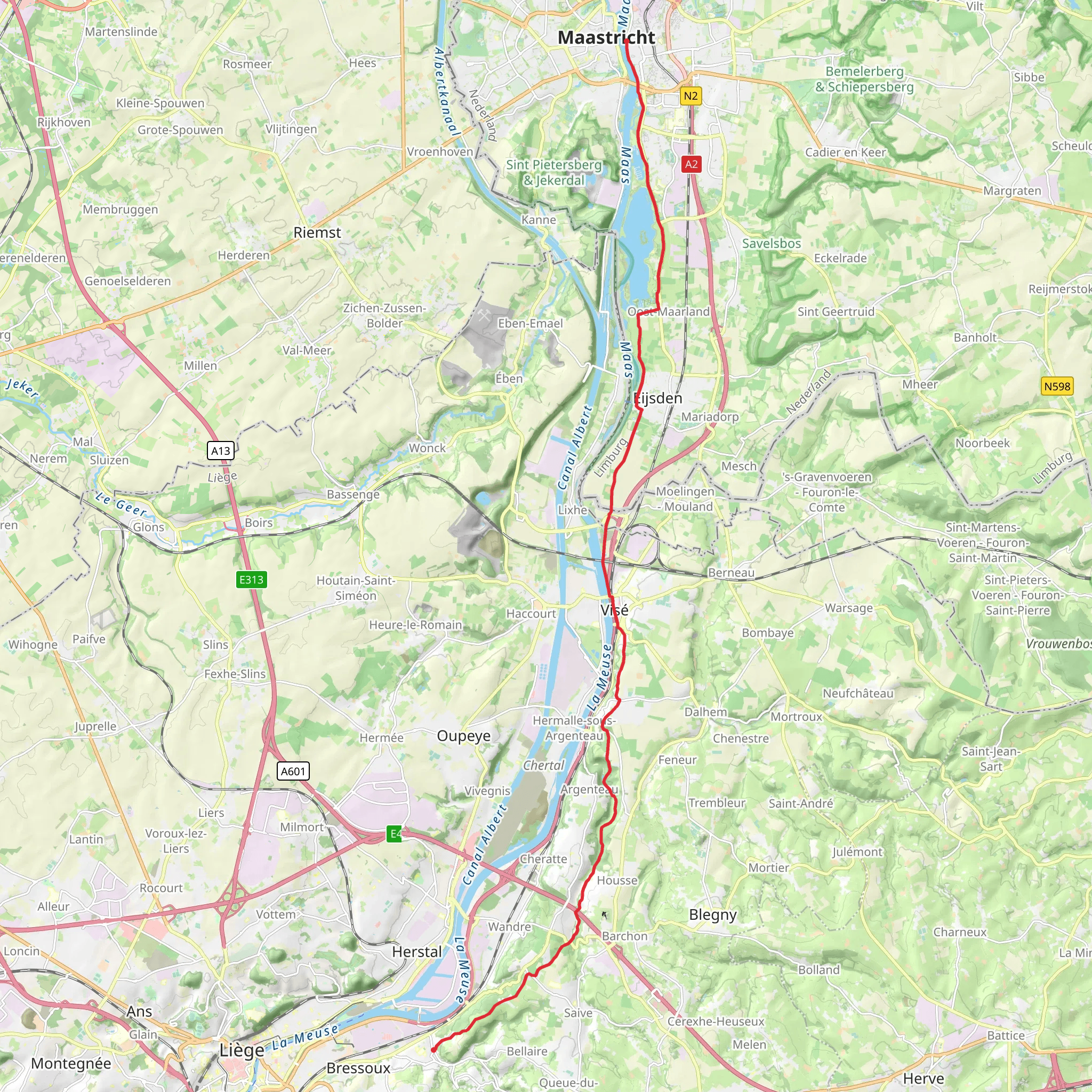 Binnen to Jupille Place Havert via Hooge Weerd and Oosterweg mobile static map