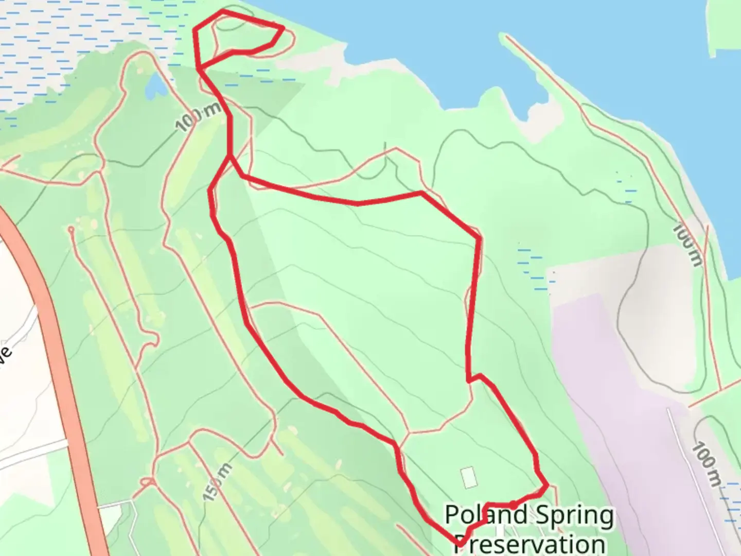 An image depicting the trail Griffin's Trail and Montague's Trail Loop and its surrounding area.