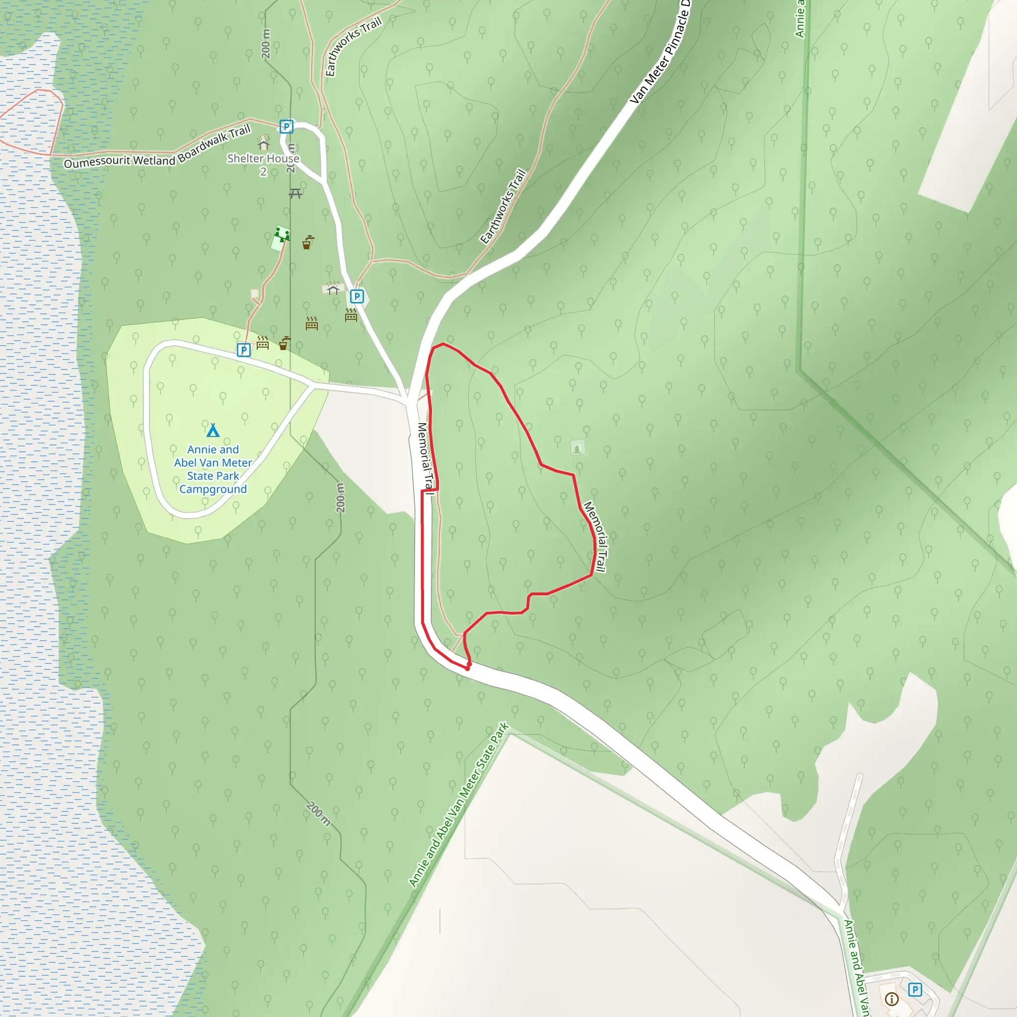 Memorial Loop Trail mobile static map