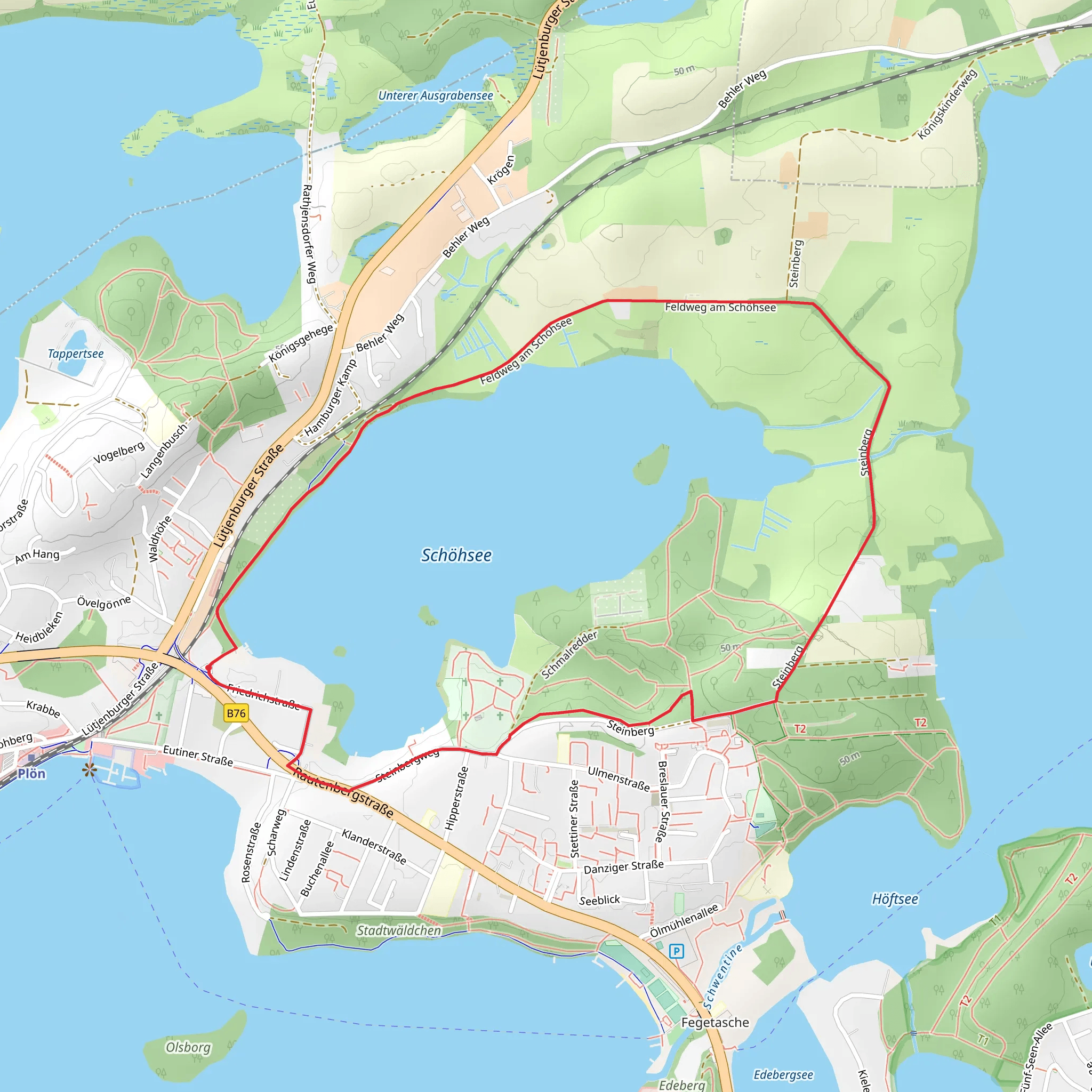 Schoehsee via Feldweg am mobile static map