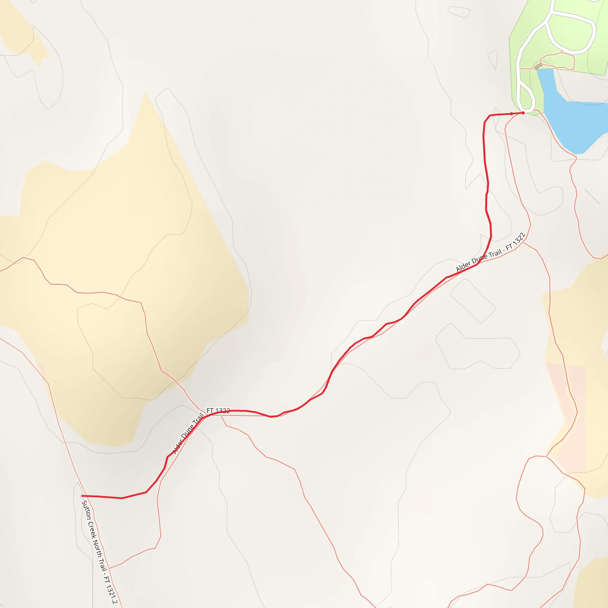 Alder Dune Trail mobile static map