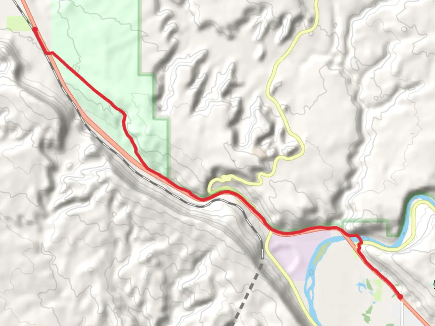 An image depicting the trail Moab Canyon Pathway and its surrounding area.