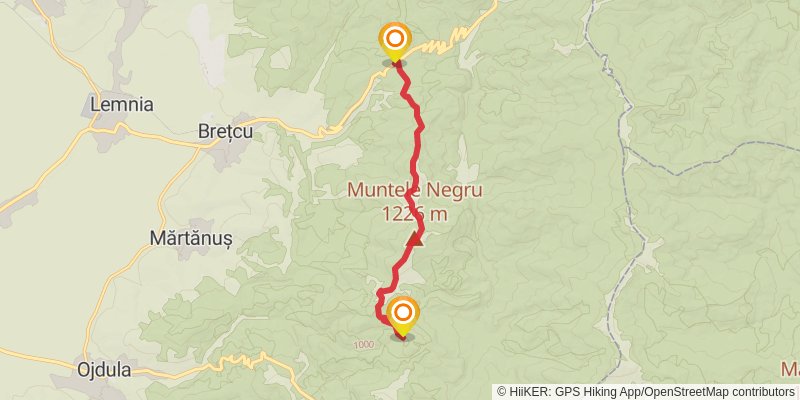 Trans Carpathian Hike stage 84 Map