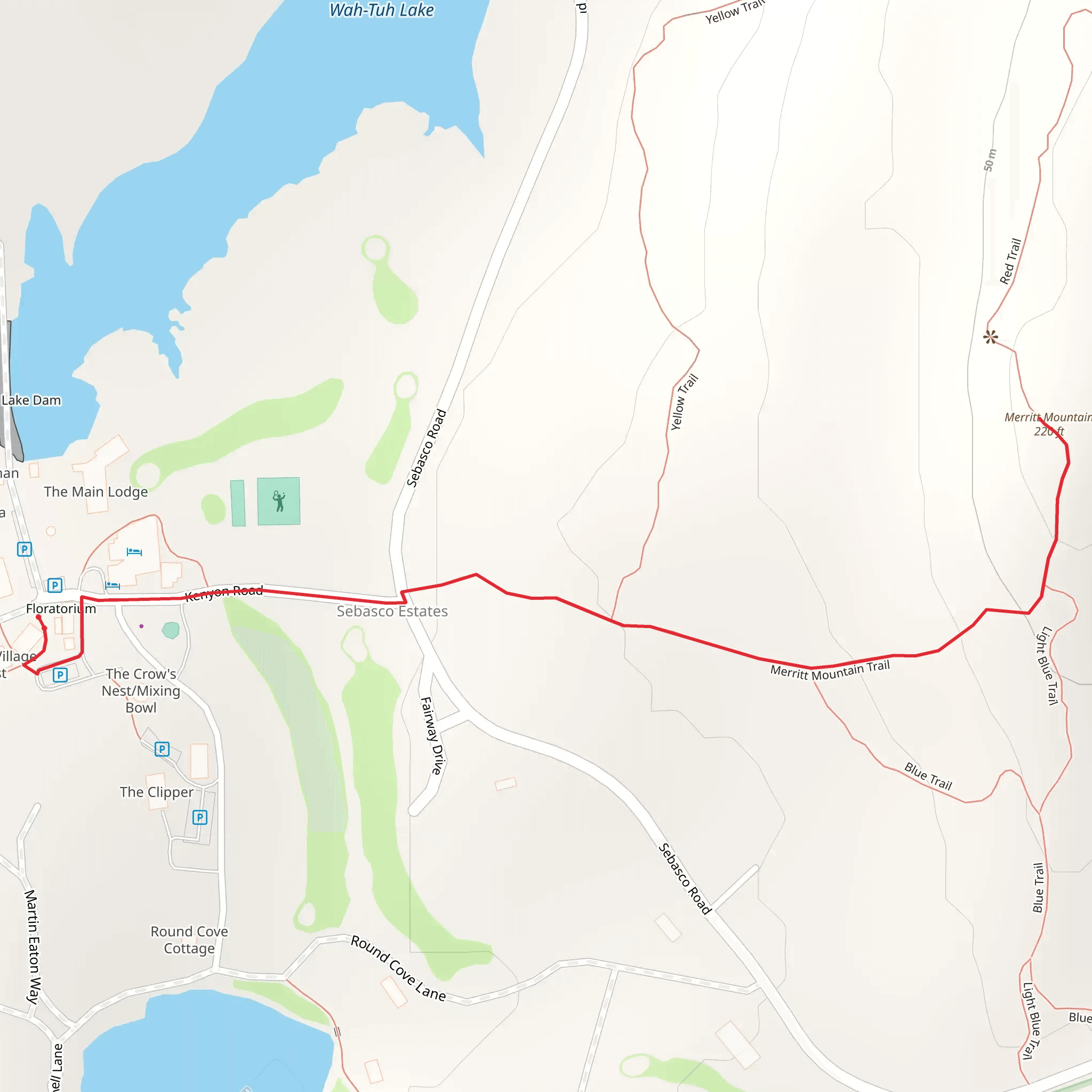 Merritt Mountain Trail mobile static map