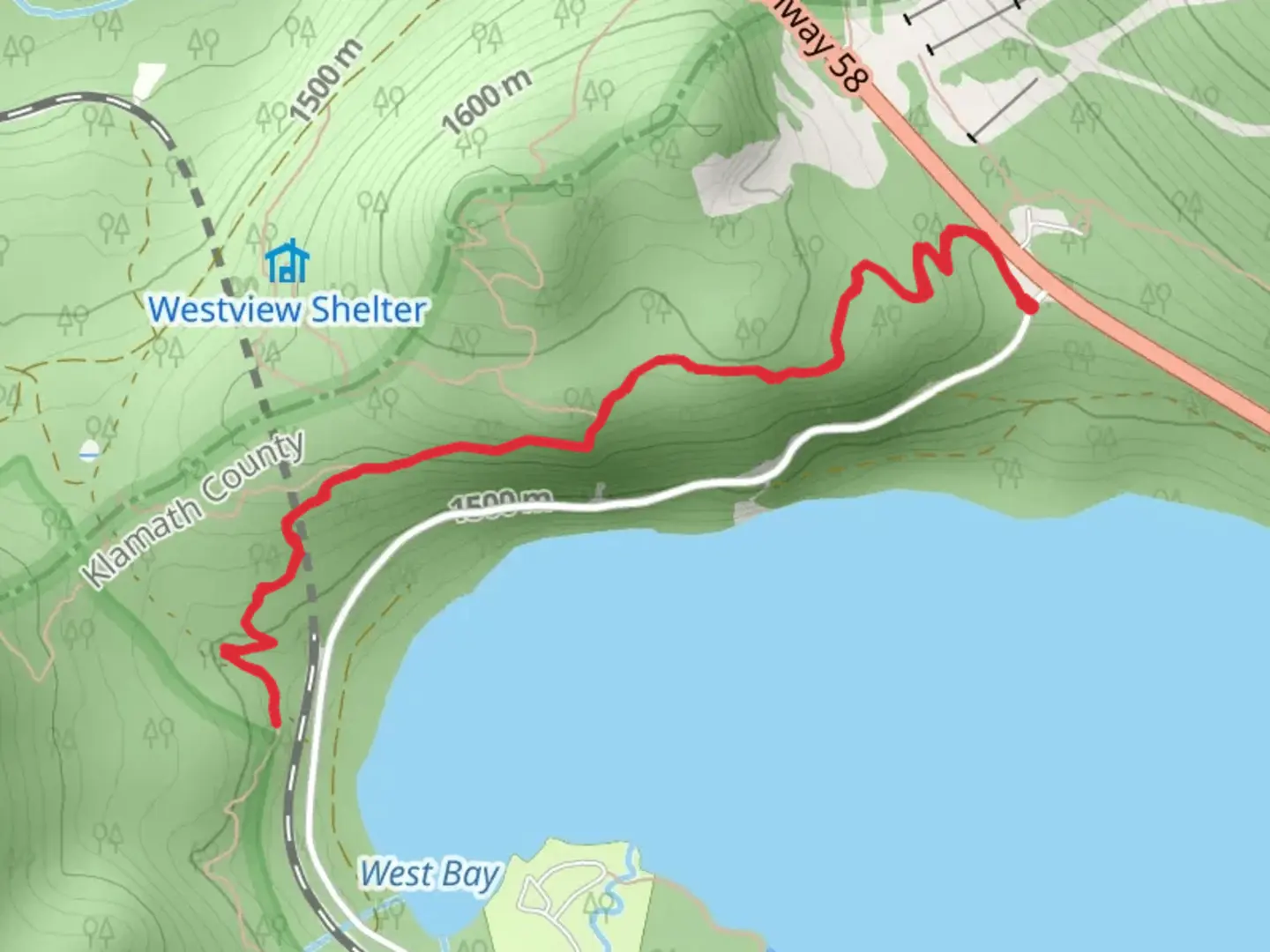An image depicting the trail Whitefish Creek Trail and Pacific Crest National Scenic Trail and its surrounding area.