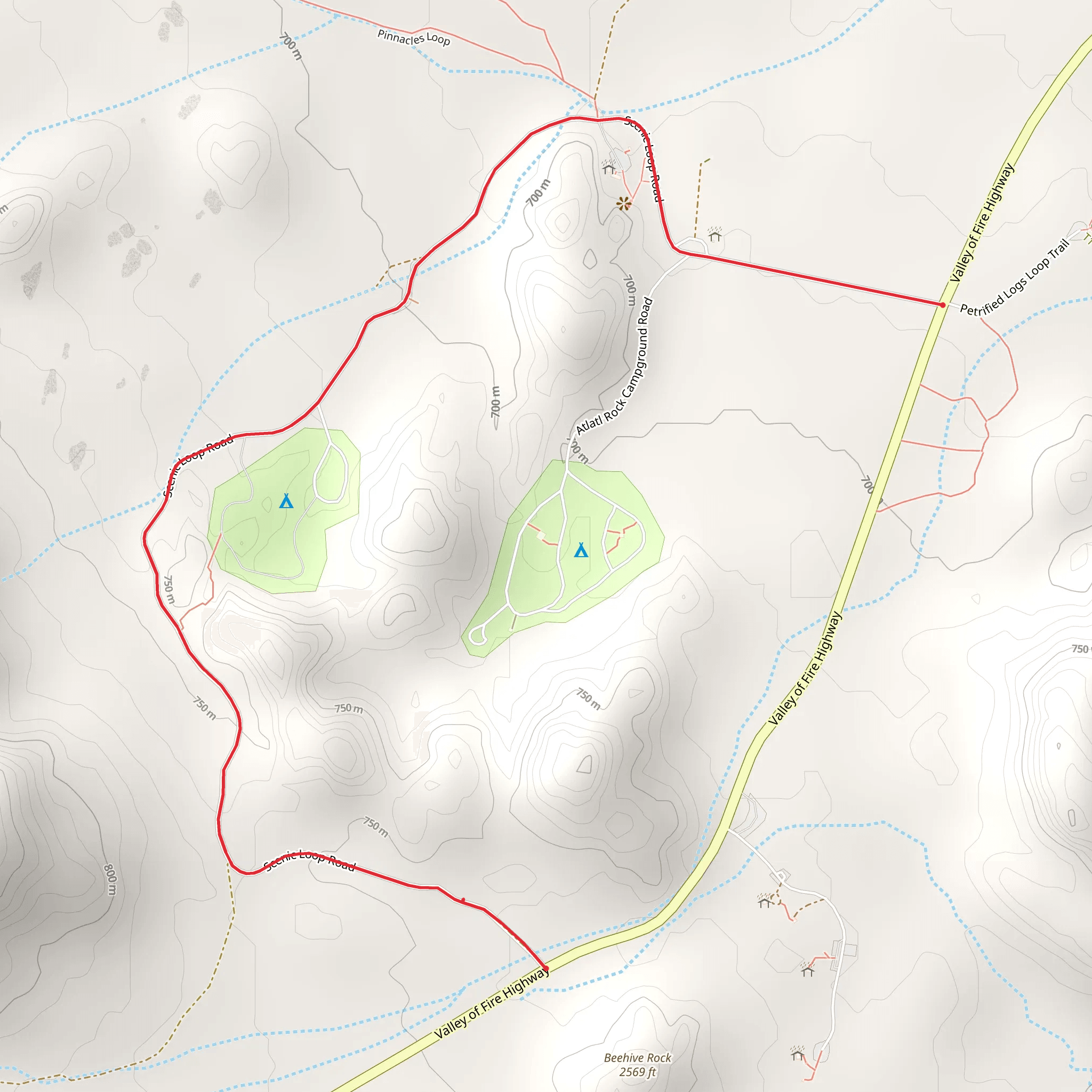 Scenic Loop Road - Valley of Fire Highway mobile static map