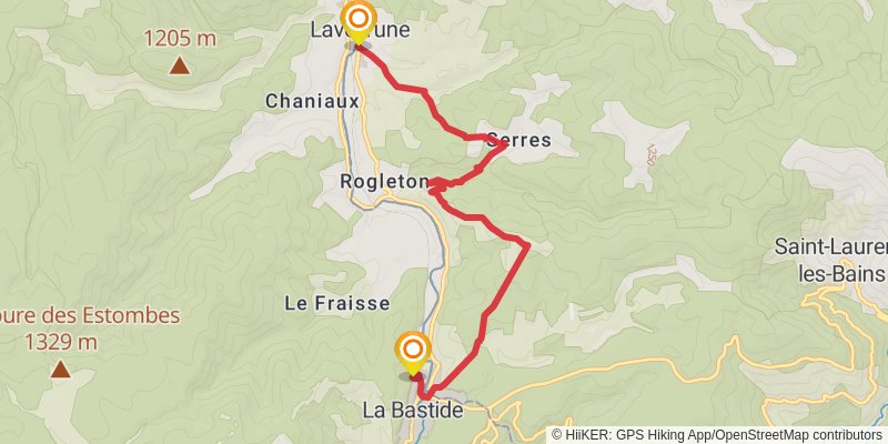 GR70 - Stevenson Trail alt 3 Map