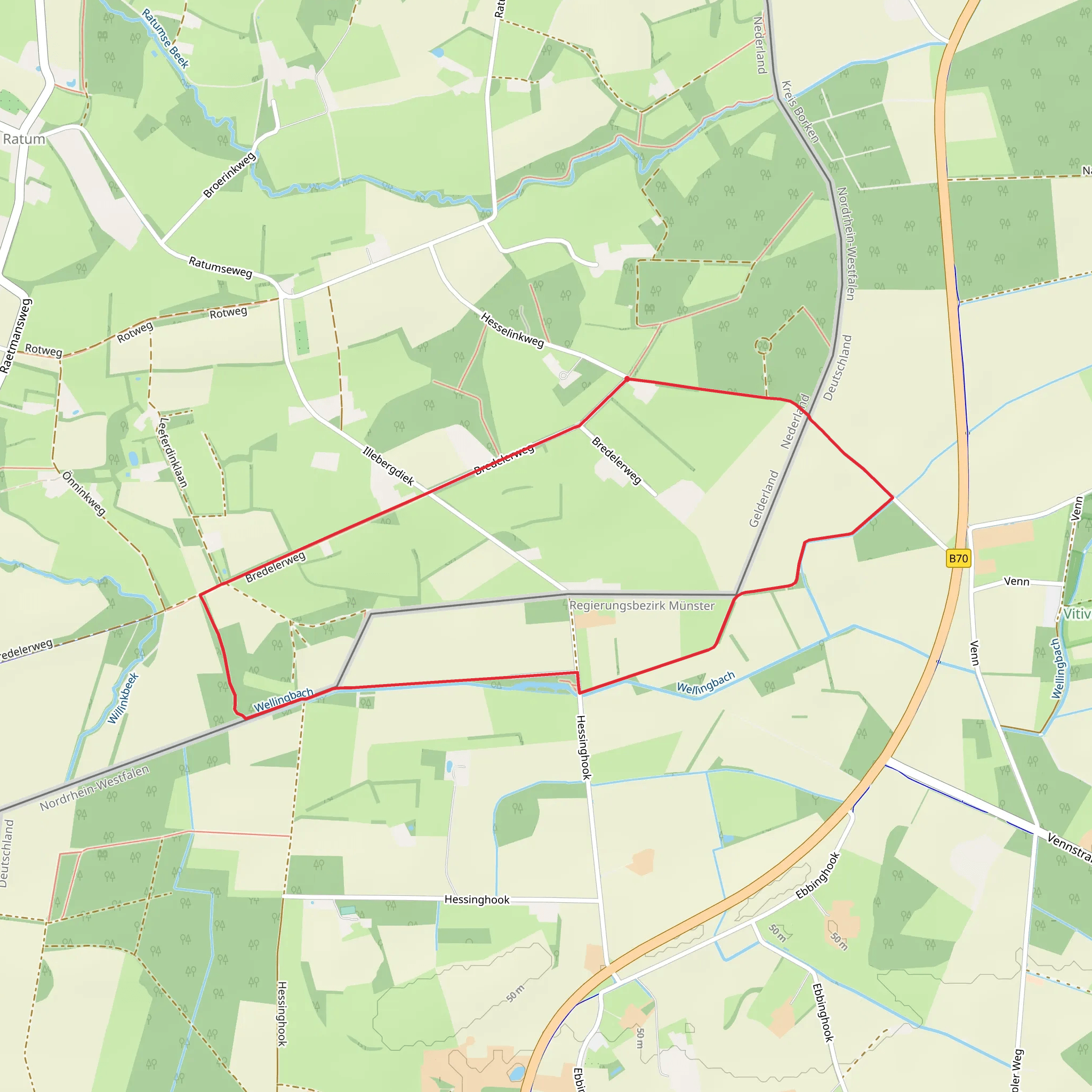 Noaberpad and Bredeler Weg Loop mobile static map