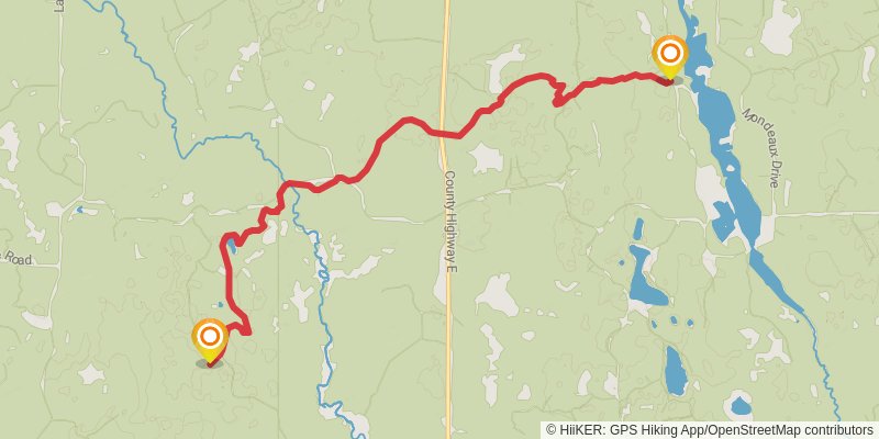 Ice Age National Scenic Trail stage 20 Map