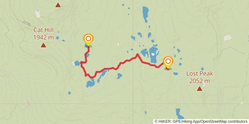 Sky Lakes Traverse spur 2 Map