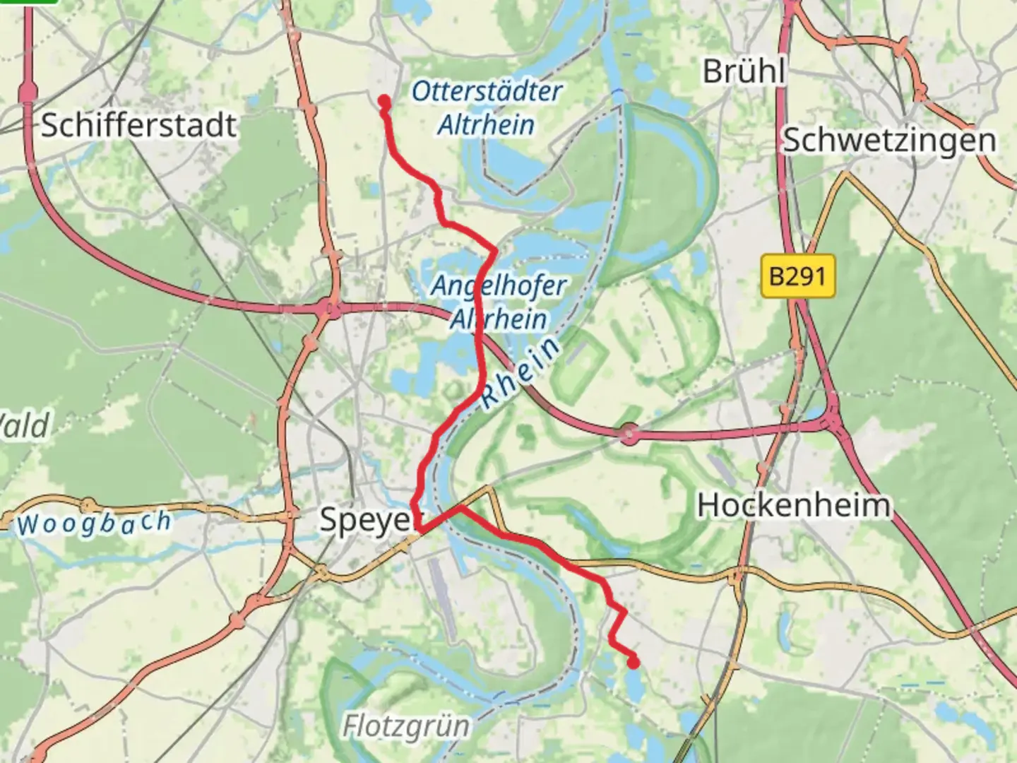 An image depicting the trail Neulubheim to Waldsee Walk via Binsfeld and its surrounding area.