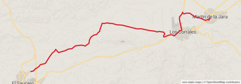 GR 149 Estepa Sierra Sur sevillana stage 3 Map