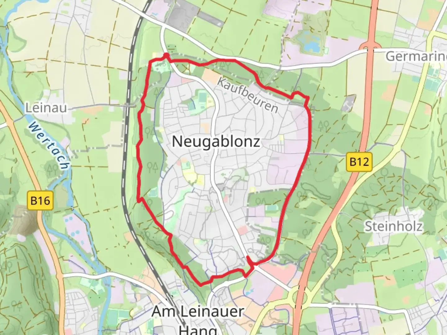 An image depicting the trail DAV Gablonzer Rundwanderweg and its surrounding area.