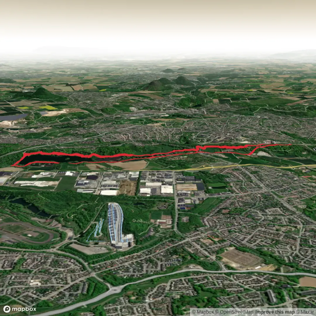 An image depicting the trail Cranenweyer and Kaffebergsbos Loop and its surrounding area.