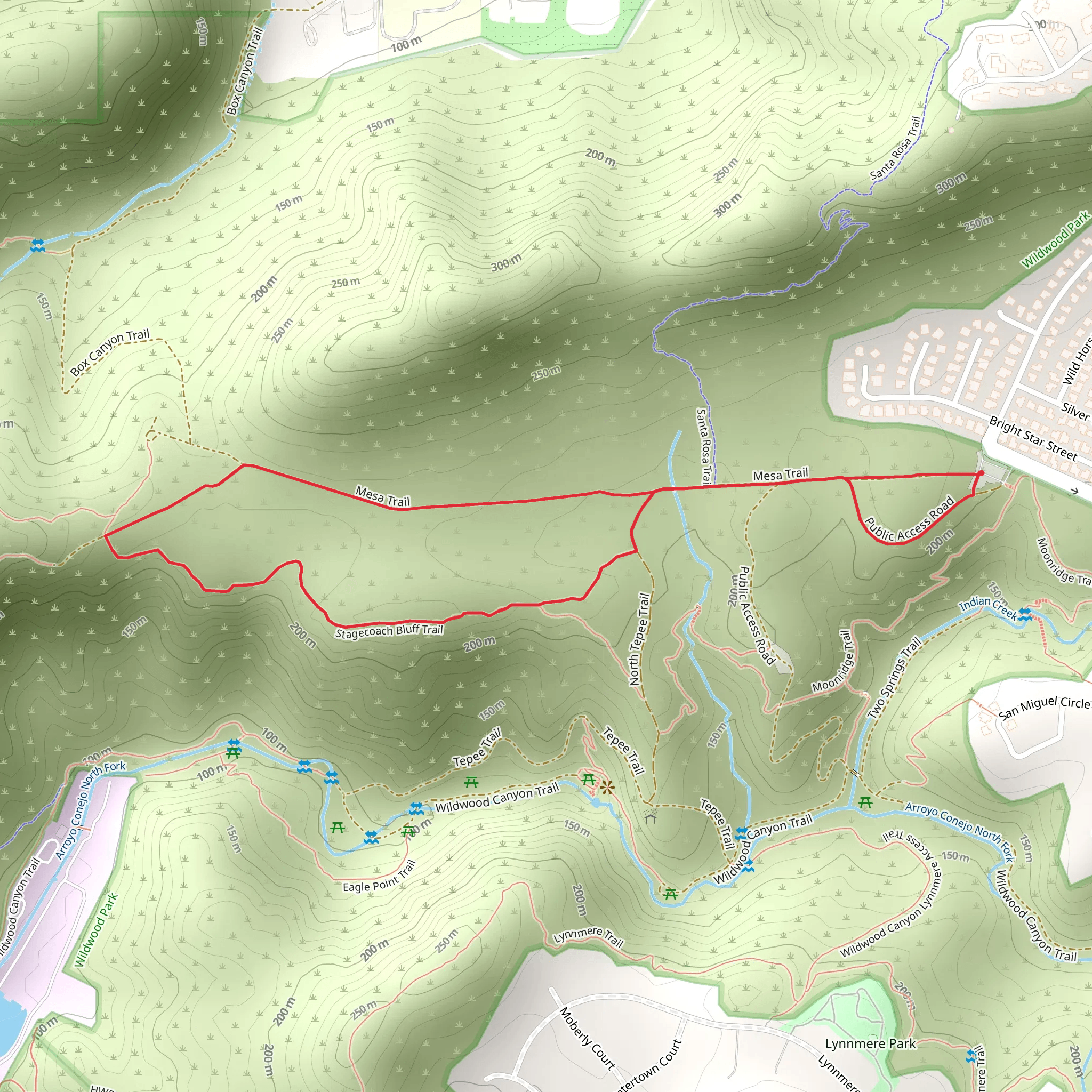 Stagecoach Bluff Loop Trail mobile static map