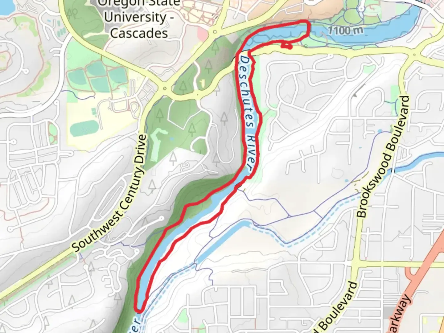 An image depicting the trail Deschutes River and Mt Bachelor Village Loop Trail and its surrounding area.