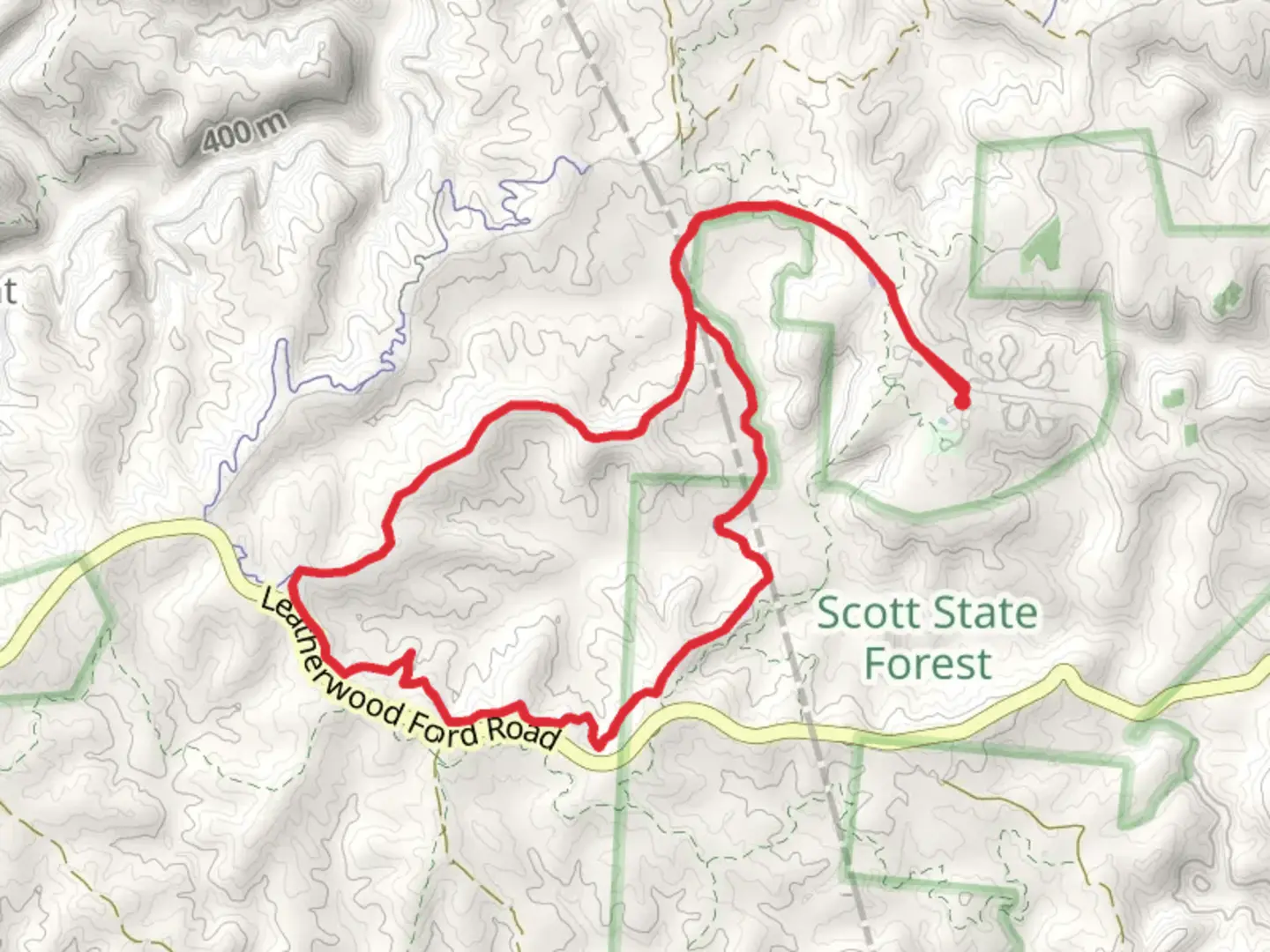 An image depicting the trail Collier Ridge Loop and its surrounding area.