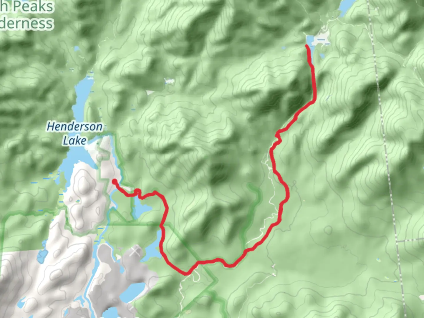 An image depicting the trail Lake Jimmy and Flowed Lake via East River Trail and its surrounding area.