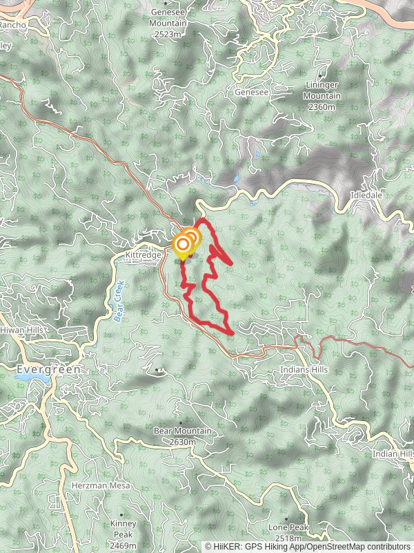 Picnic, Bear Creek and Panorama Point Loop Trail mobile static map