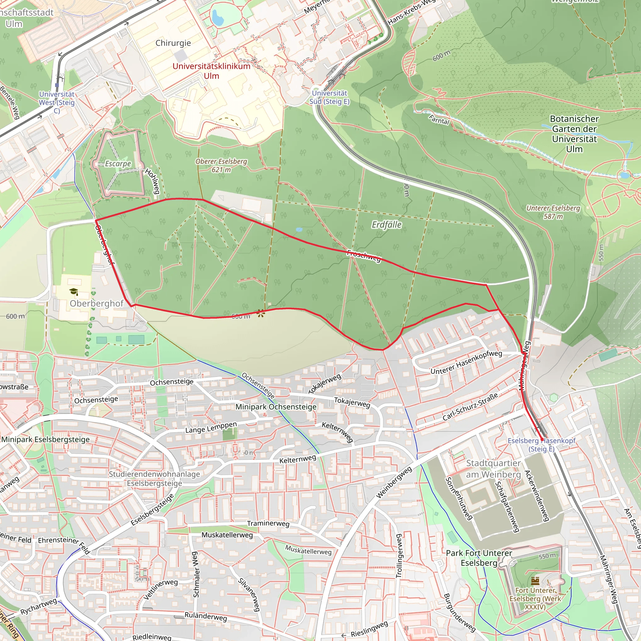 Oberberghof Loop via Froschweg mobile static map