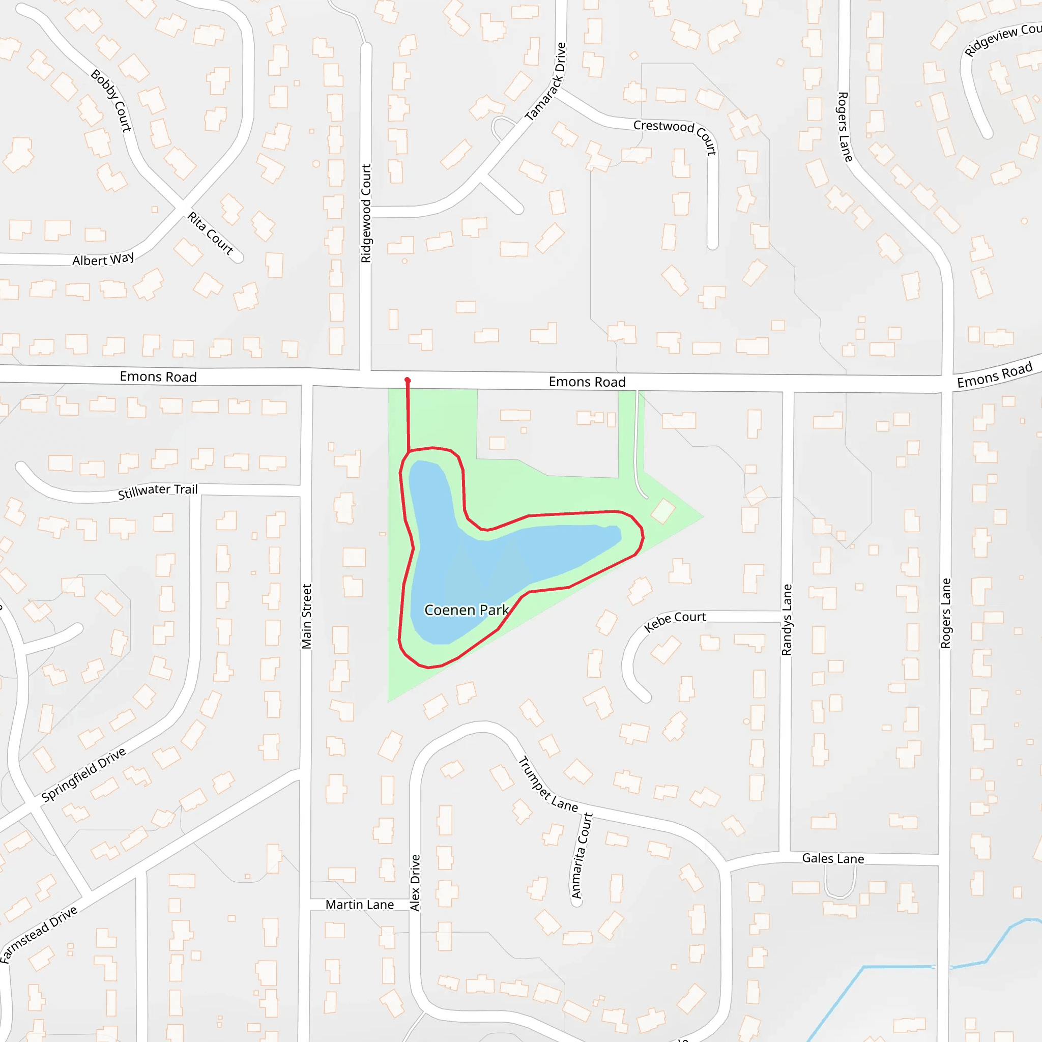 Coenen Park Loop mobile static map