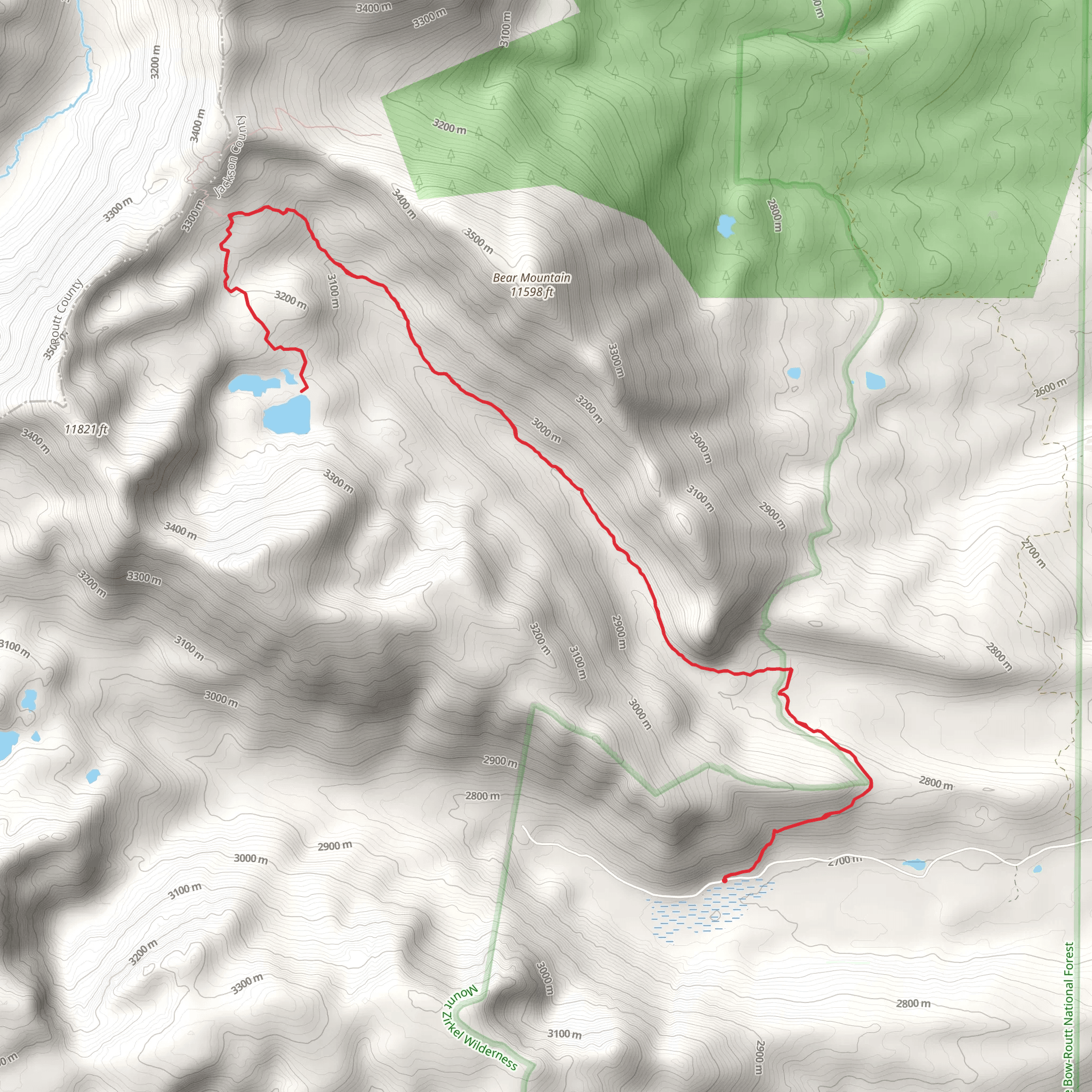 Bear Creek Trail mobile static map