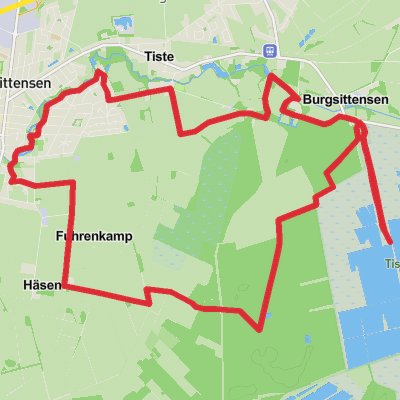 Sittensen and Tister Bauernmoor Loop mobile static map