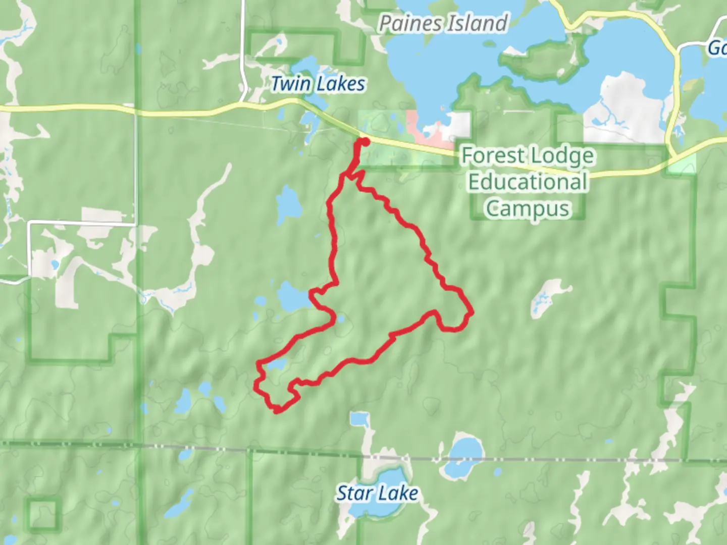 An image depicting the trail Rock Lake and Emerson Lake Loop and its surrounding area.