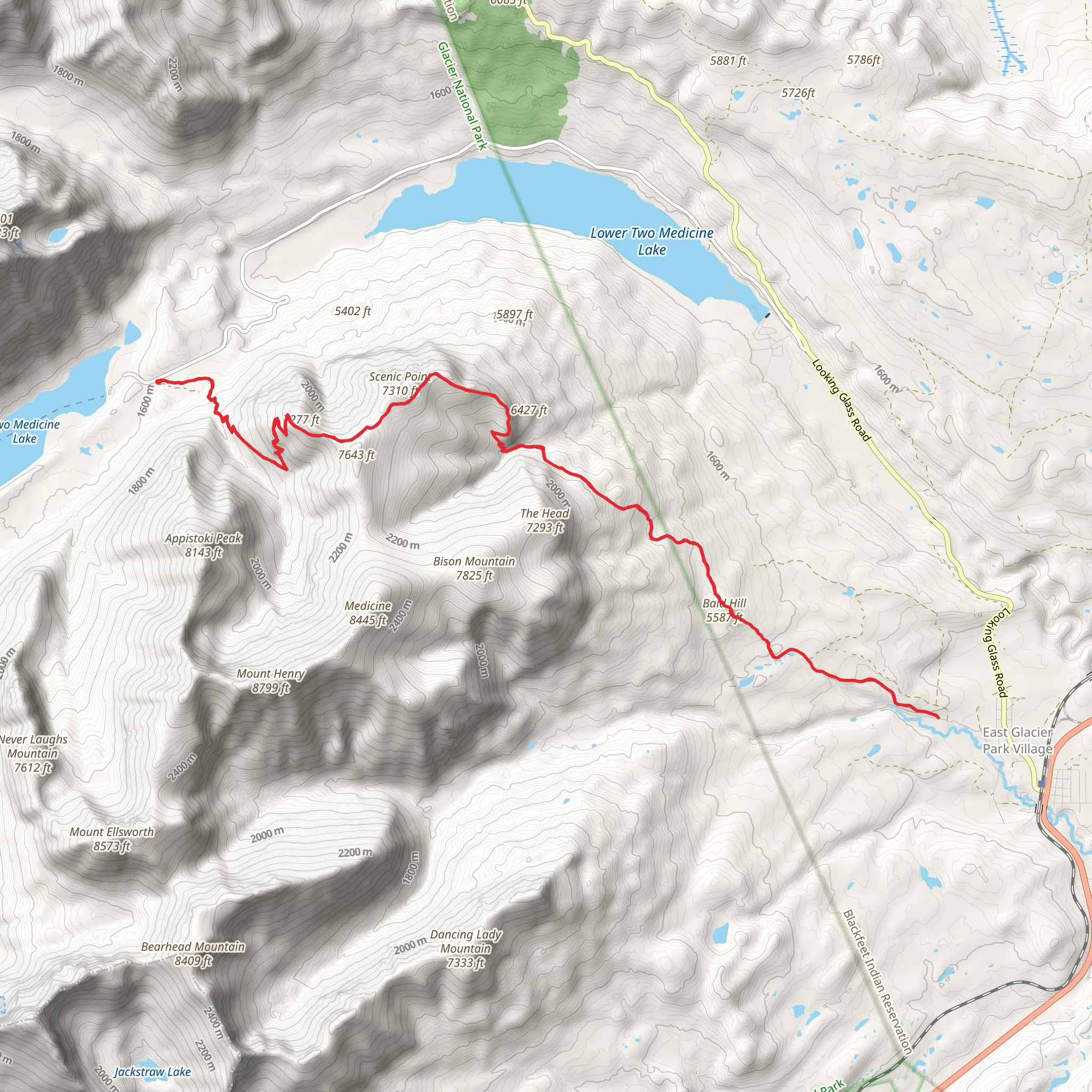 Mount Henry Trail mobile static map