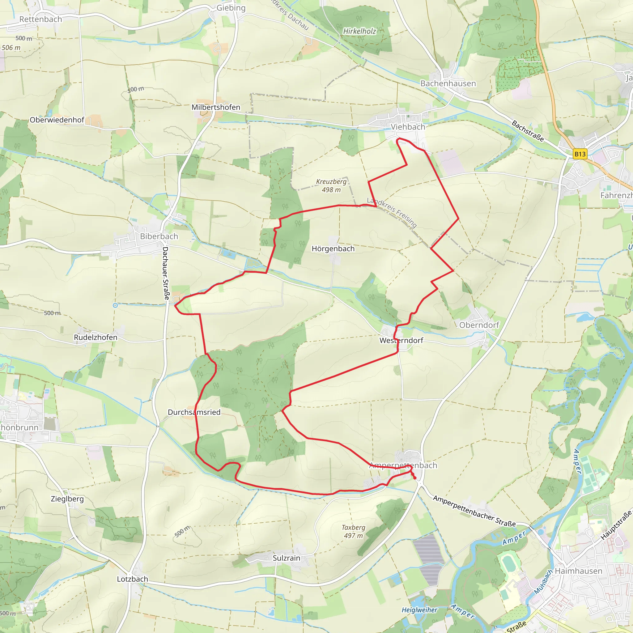Amperpettenbach Loop mobile static map