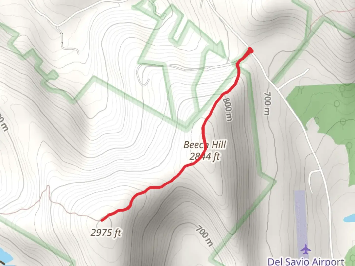 An image depicting the trail Beech Hill and Middle Mountain and its surrounding area.