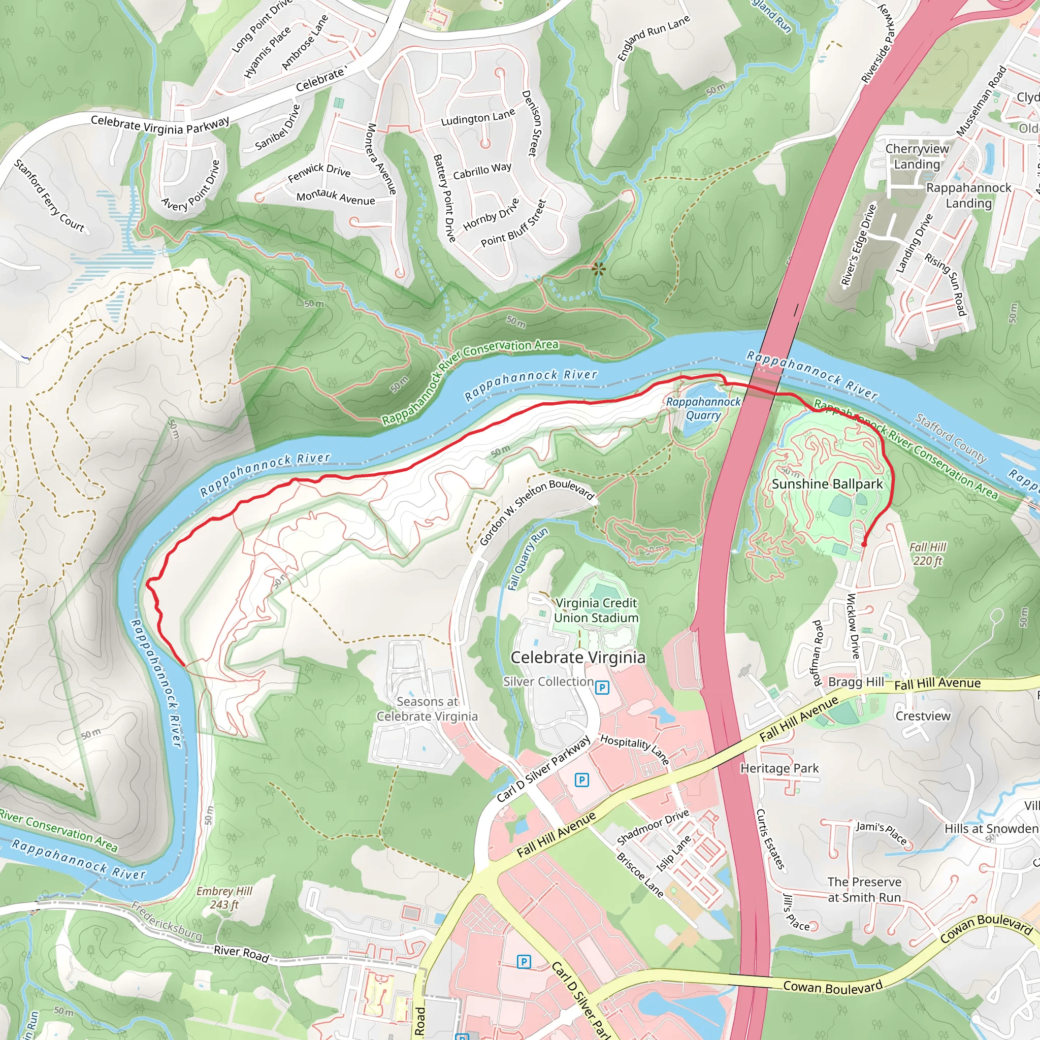 Beach Trail - Green Difficulty mobile static map
