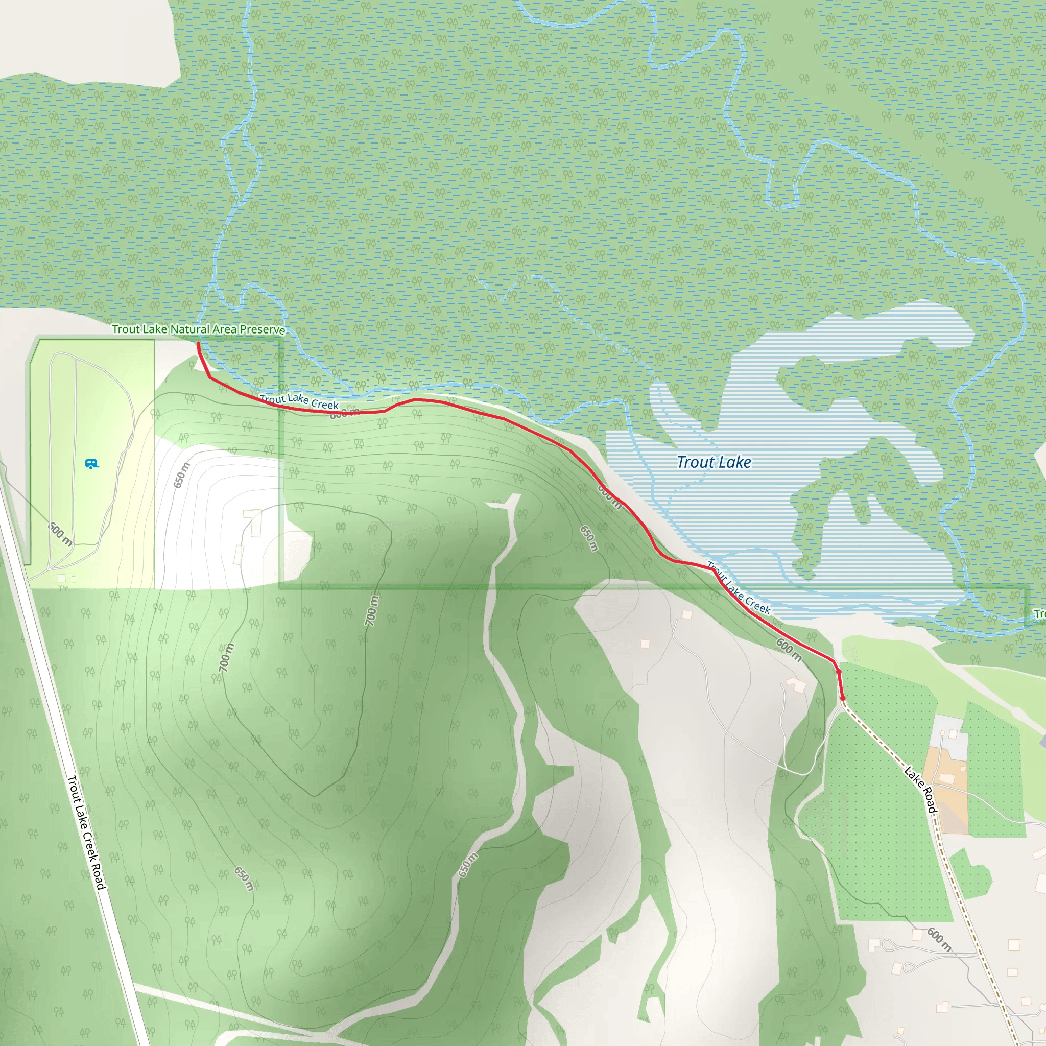 Trout Lake Creek Walk mobile static map