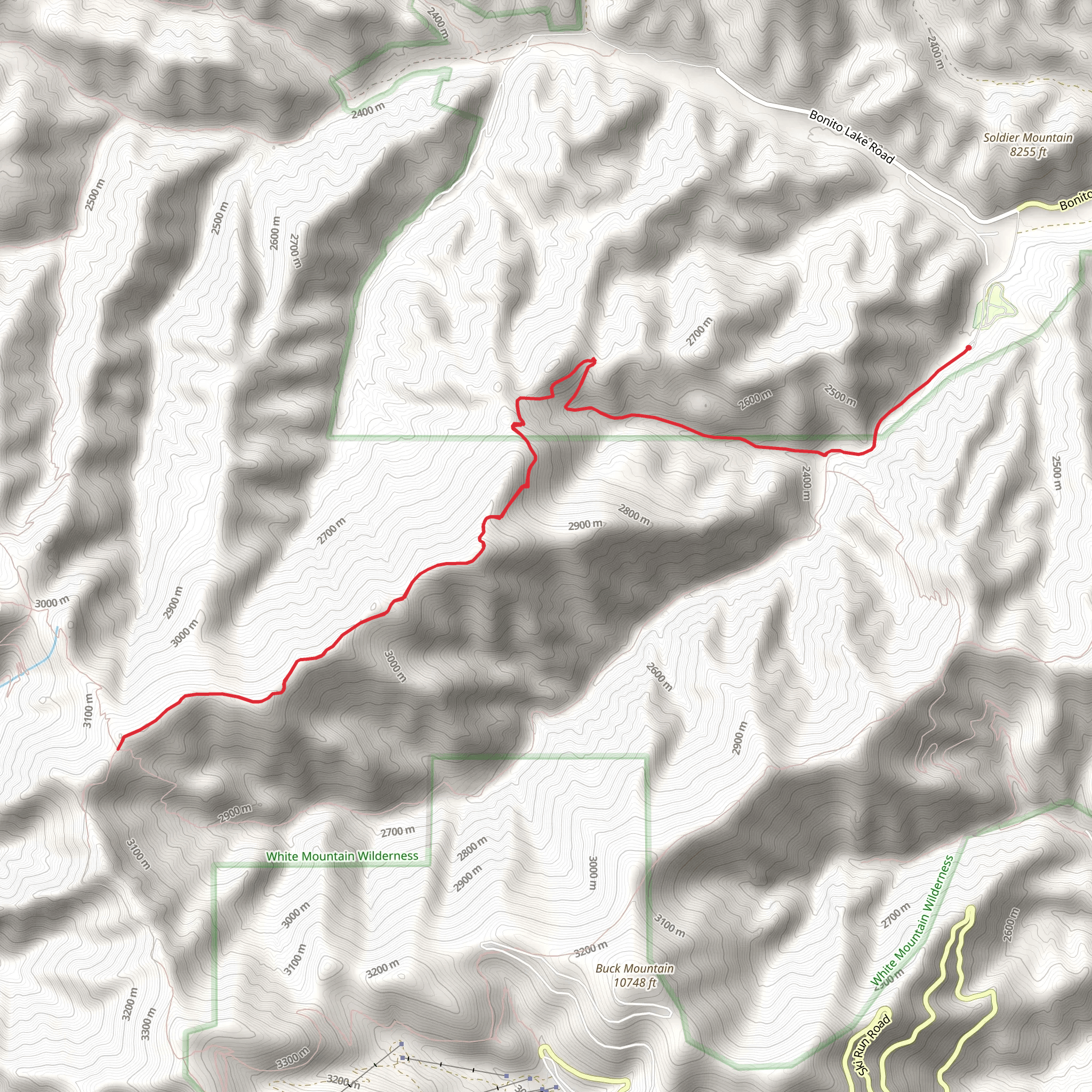Bluefront Trail mobile static map