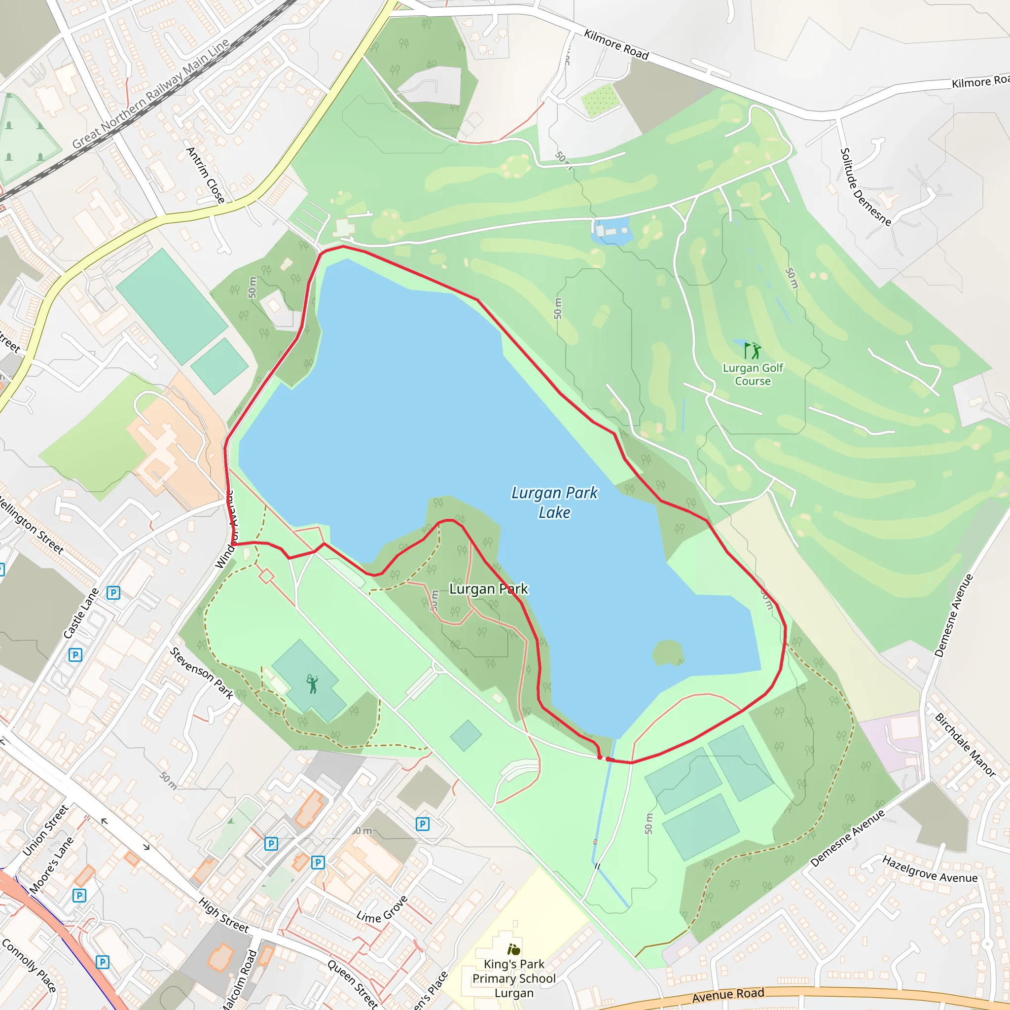 Lurgan Park mobile static map