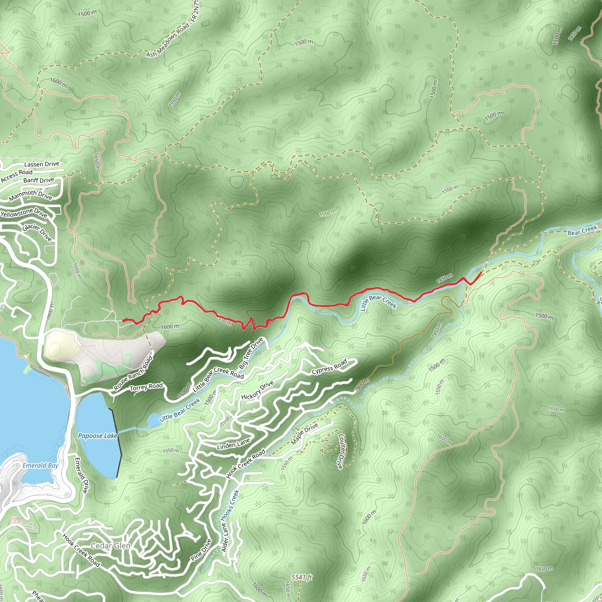 North Shore Recreational Trail mobile static map