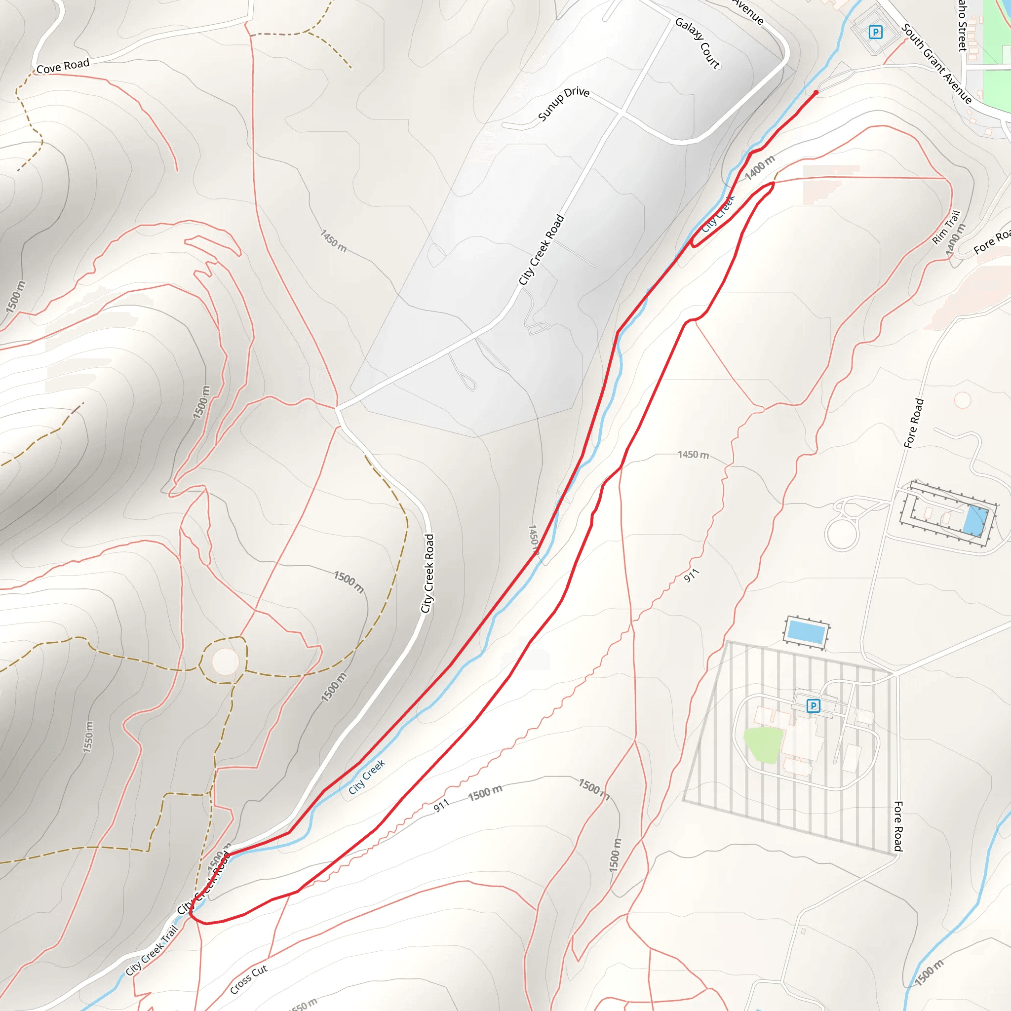 City Creek Loop mobile static map