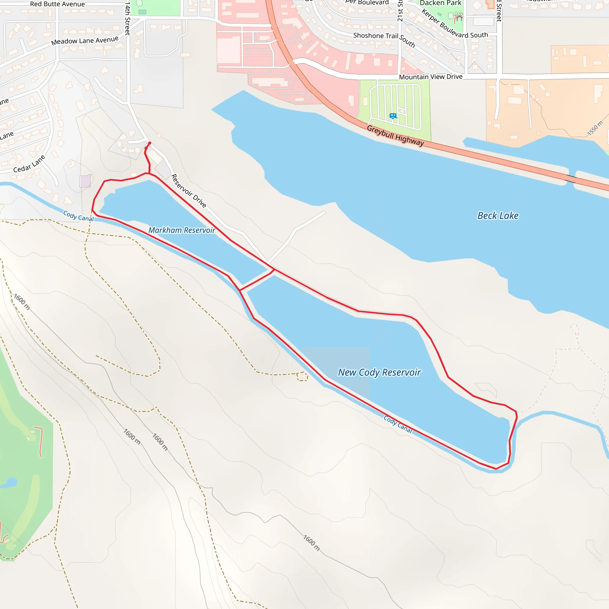 Beck Lake Park Trail mobile static map