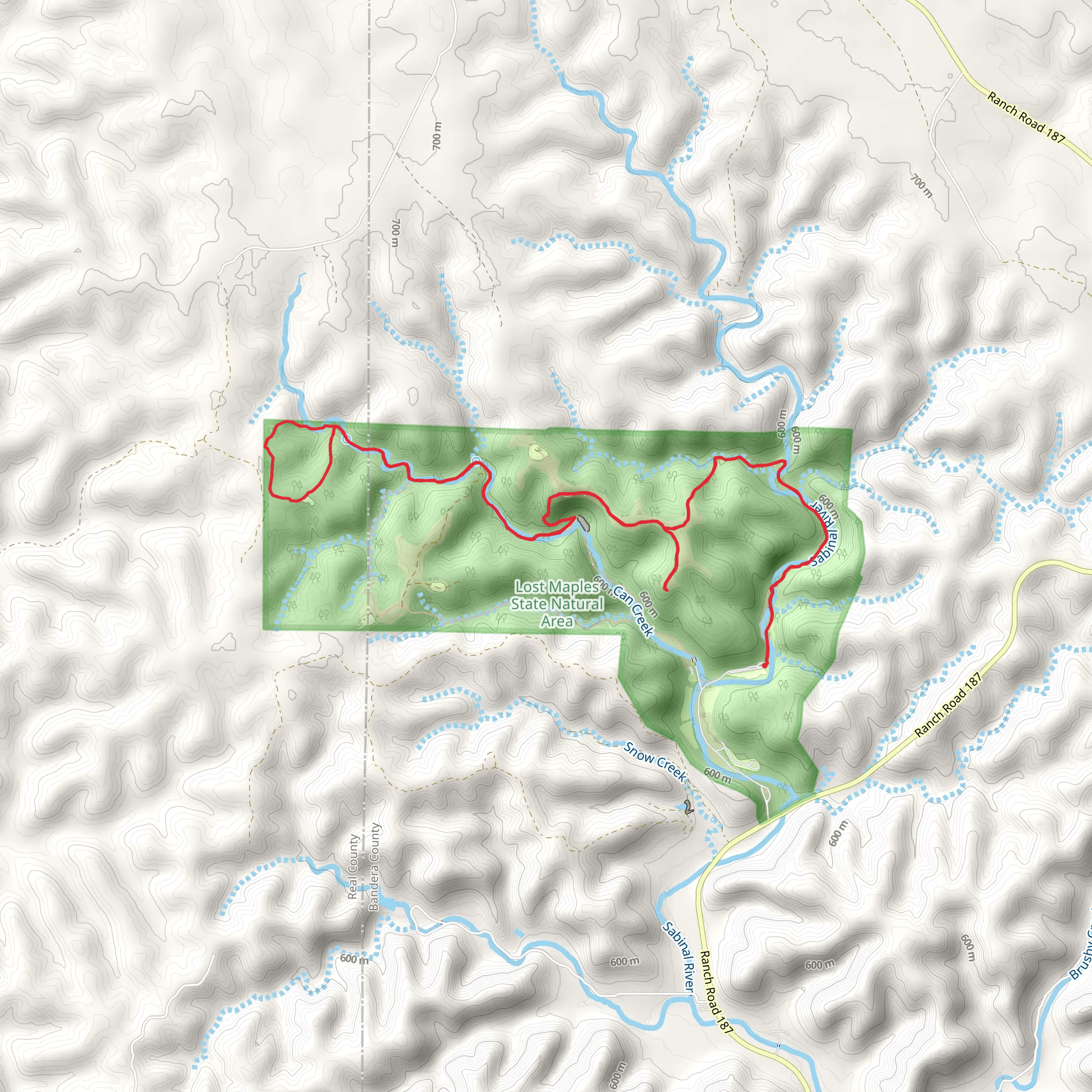 West Loop via East Trail mobile static map