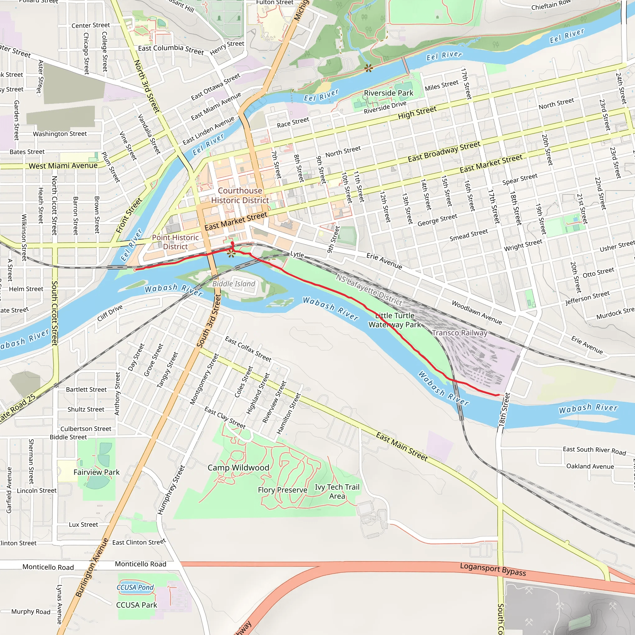 Little Turtle Waterway mobile static map