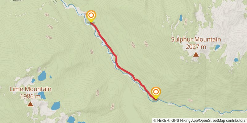Image Lake via Minor Ridge Trail stage 4 Map