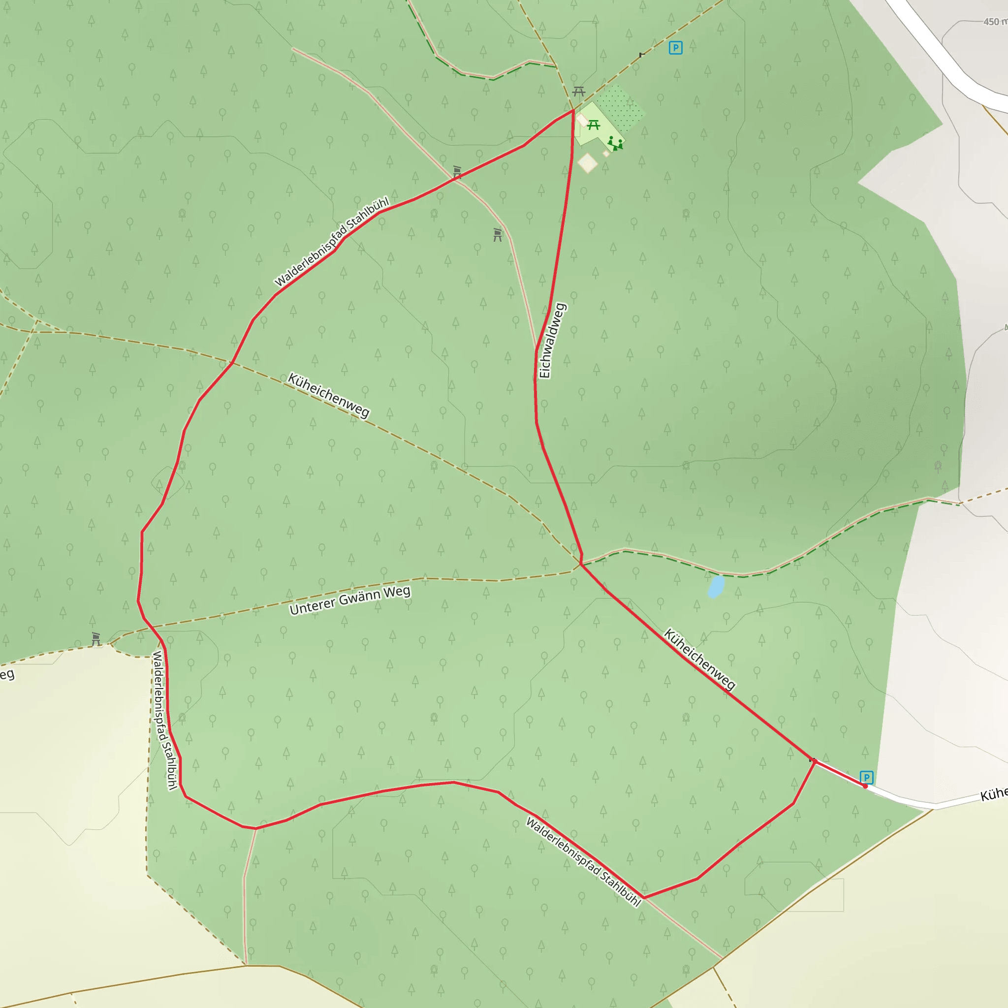 Walderlebnispfad Stahlbühl Loop mobile static map