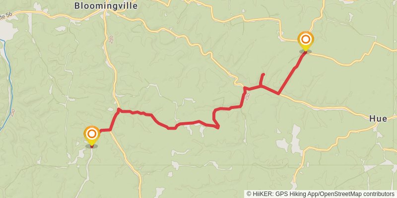 Buckeye Trail stage 62 Map