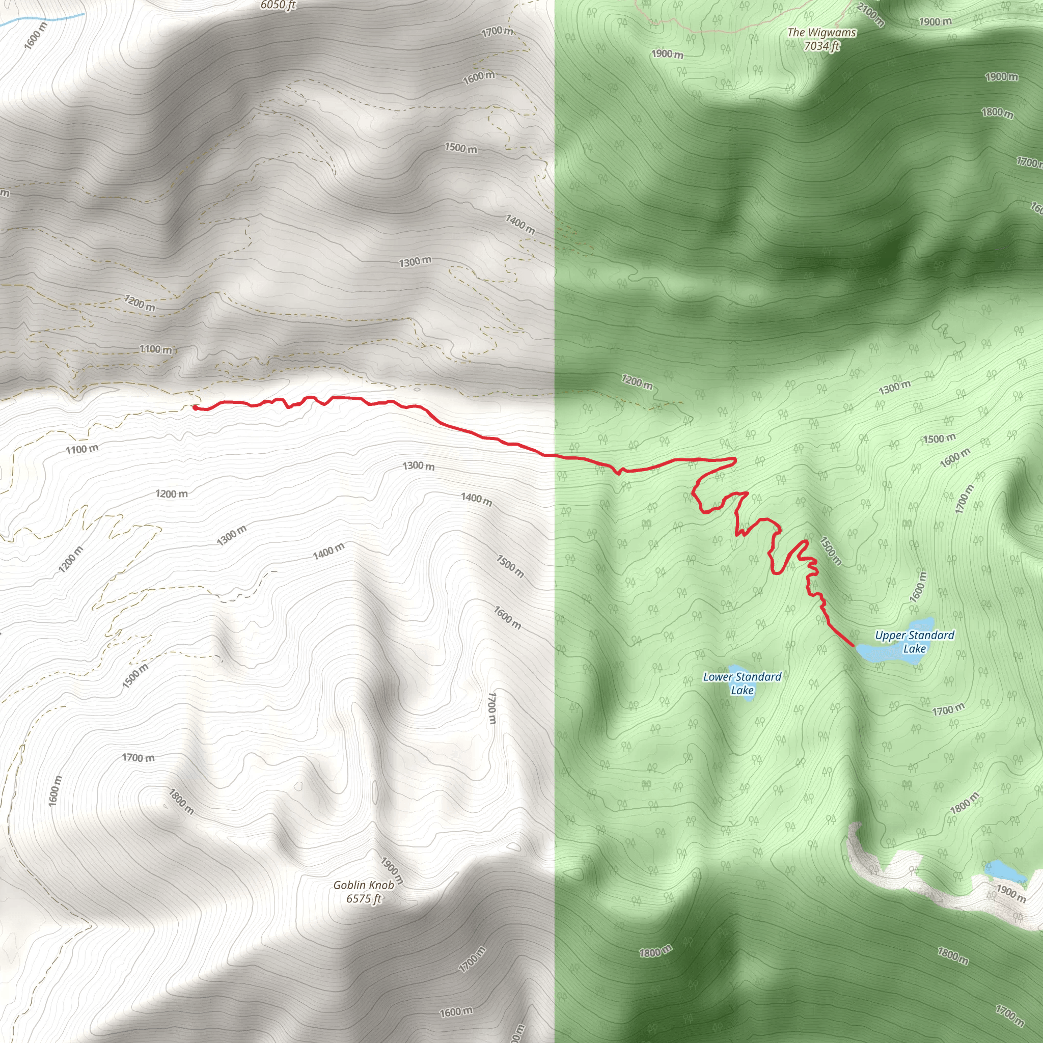 Upper Standard Lake mobile static map