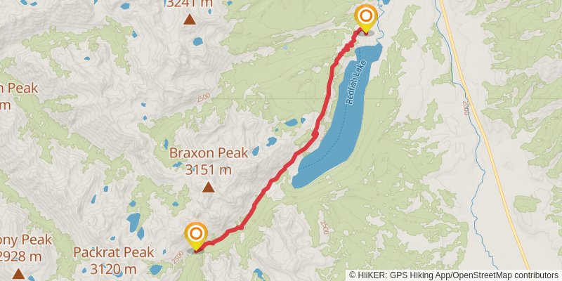 Sawtooth Loop Trail spur 1 Map