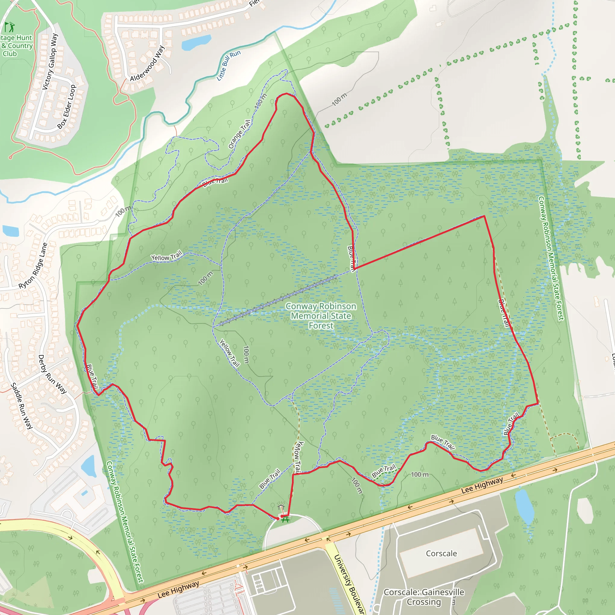 Blue Loop Trail mobile static map